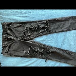 American Eagle Distressed Short Skinny Jeans
